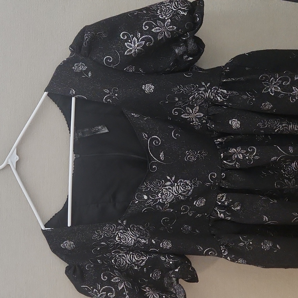 Widow X Dolls Kill Enchanting Night Music Brocade Babydoll Dress Size 3X - Picture 3 of 16